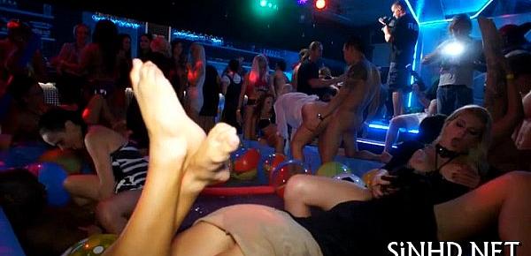  Explicit and brazen group gratifying